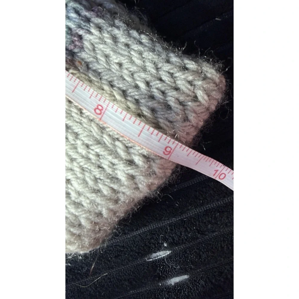 Handmade Knitted Twisted Ear Warmer Headband Cream Blue Pink Adult